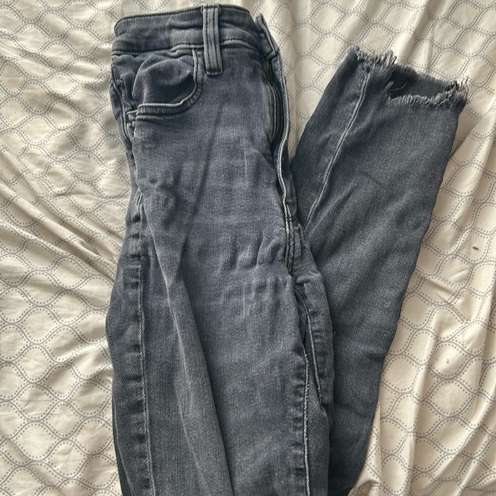 Black wash skinny jeans